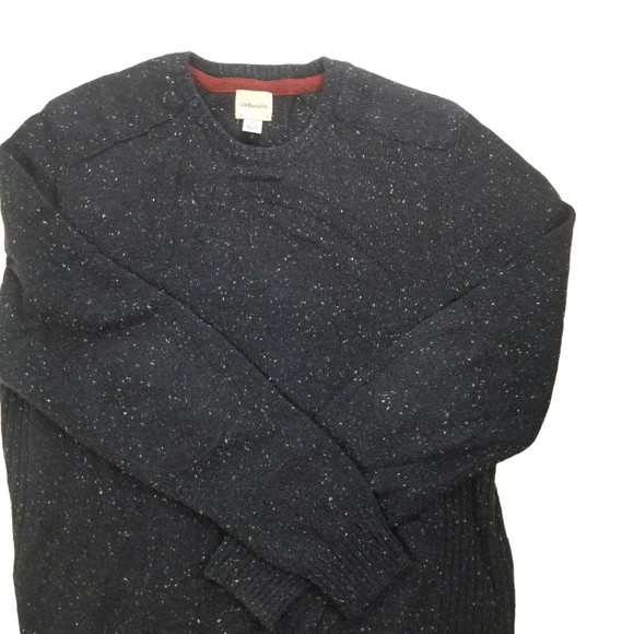 GH Bass Crewneck Sweater Mens L Acrylic Wool Grandpa Pullover Lightweight Blue - Picture 15 of 16